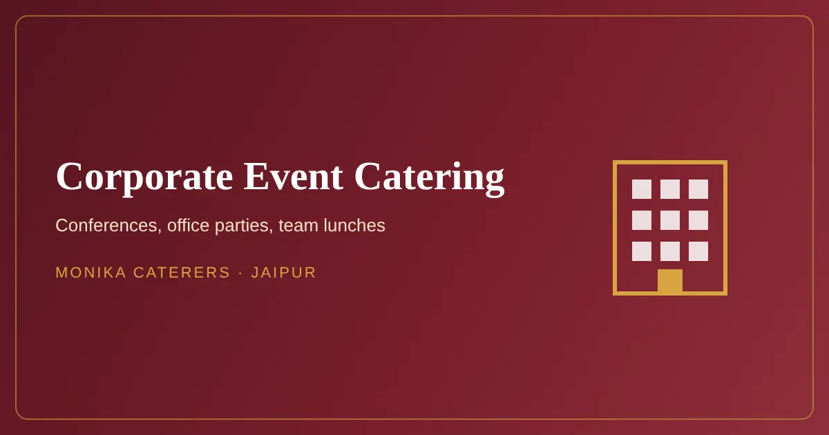Corporate caterers in Jaipur serving an office event