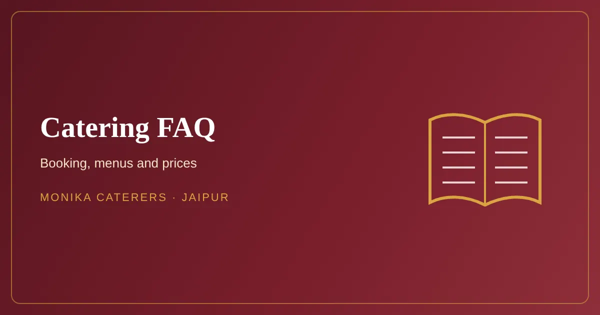 Catering FAQ for events in Jaipur