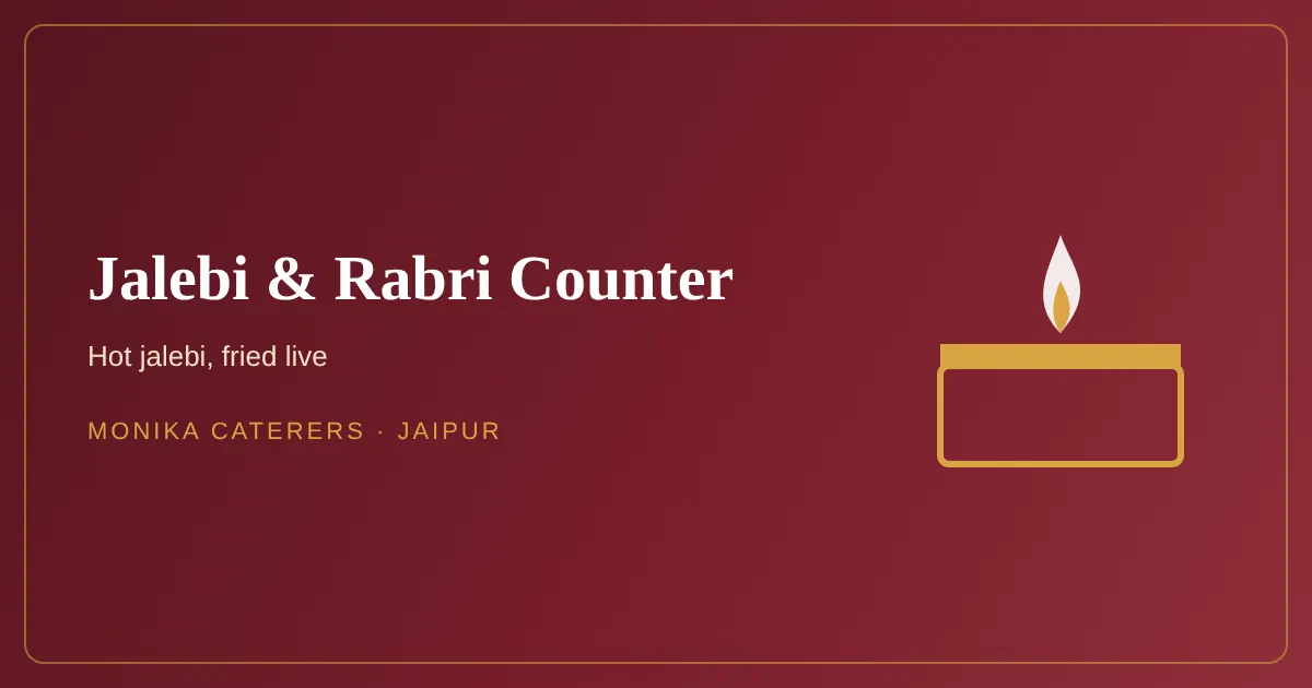 Traditional Sangeet Menu Ideas for Jaipur Weddings by Monika Caterers