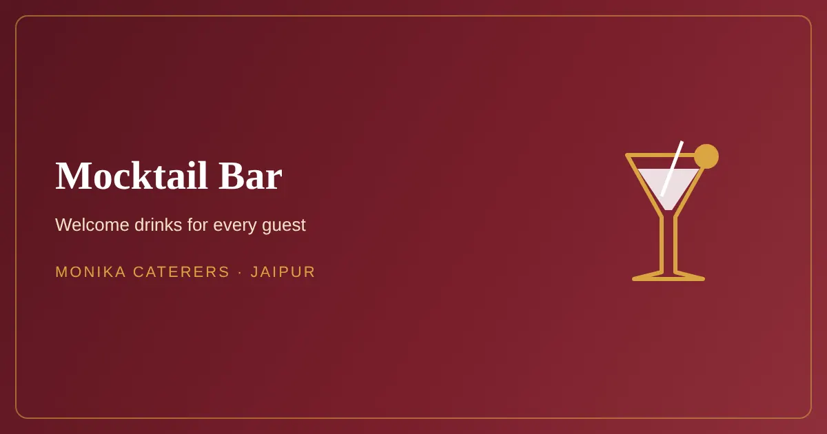 Mocktail bar by Monika Caterers, Jaipur