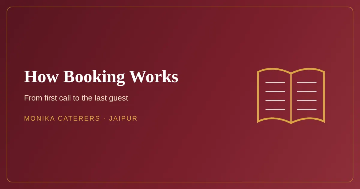 How to book a caterer in Jaipur with Monika Caterers