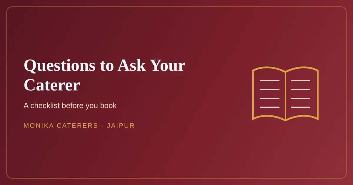 Questions to ask your wedding caterer before booking
