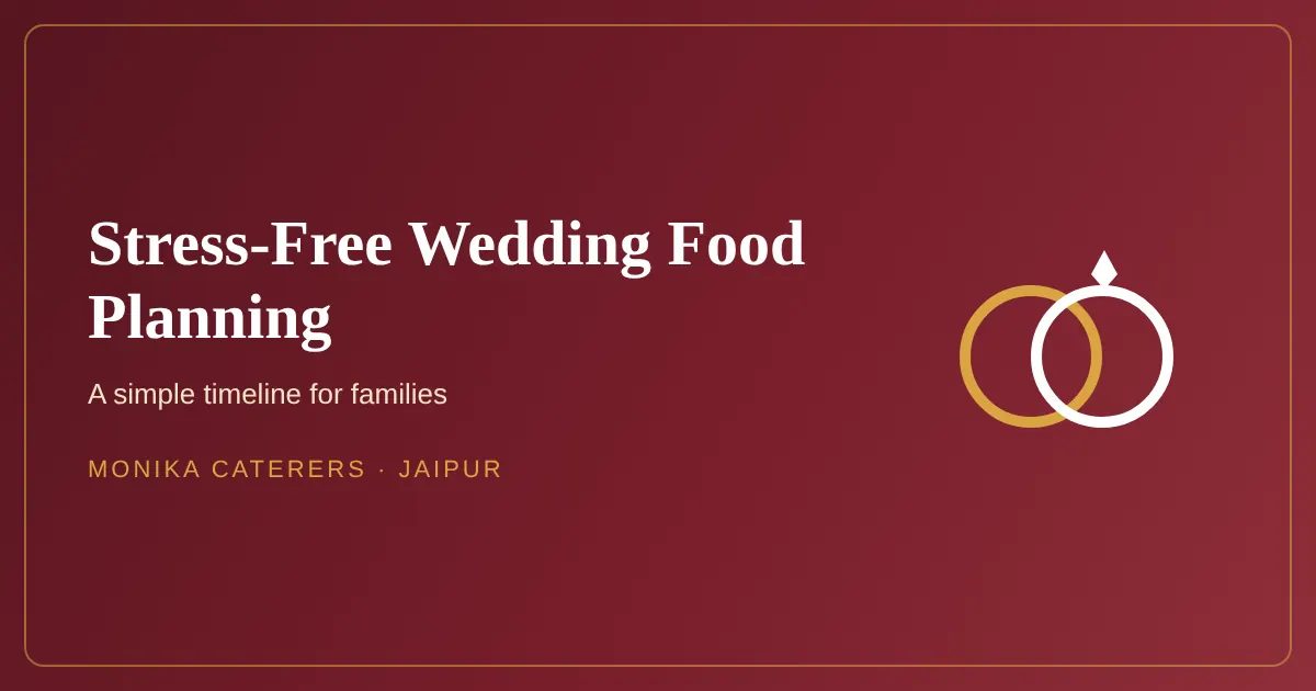 Stress-free wedding planning timeline for food